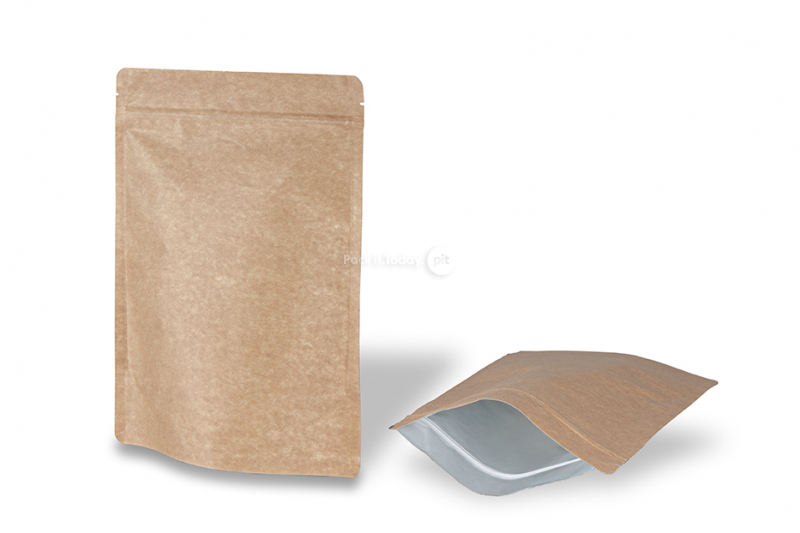 Bolsas de pie kraft marron - 200 x 300 x 100 mm, 1800 ml