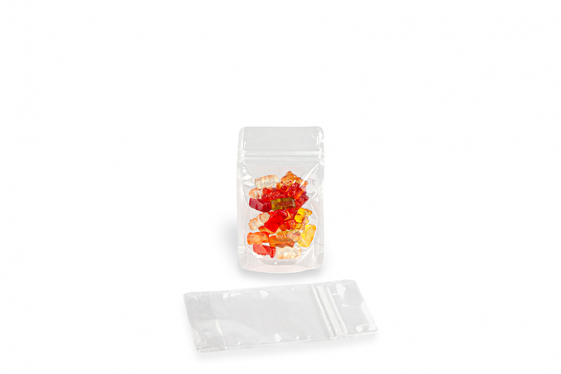 Stand up bolsas transparentes - 85 x 145 x 50 mm, 100 ml