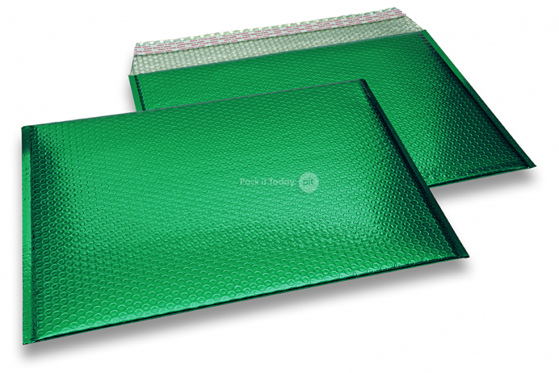 Sobres acolchados ECO metalizados - verde 320 x 425 mm