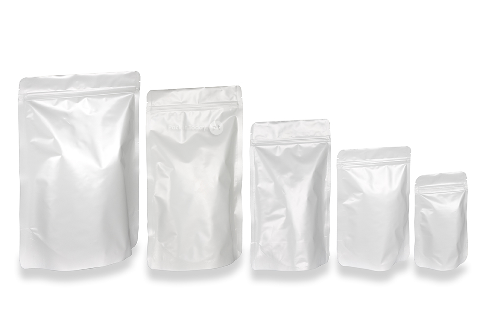 Bolsas de pie blancas