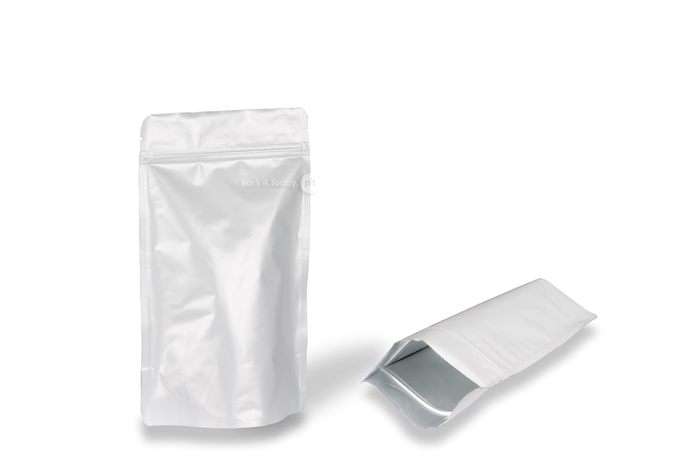 Bolsas de pie blancas - 130 x 225 x 70 mm, 500 ml
