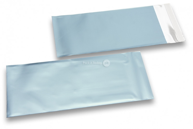 Sobres metalizados mate de colores - Azul hielo 110 x 220 mm