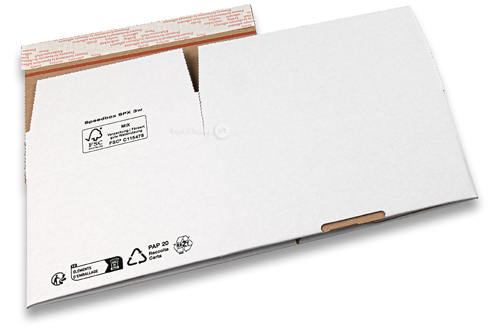 Caja automontable - blanco, 213 x 153 x 109 mm - SPX3