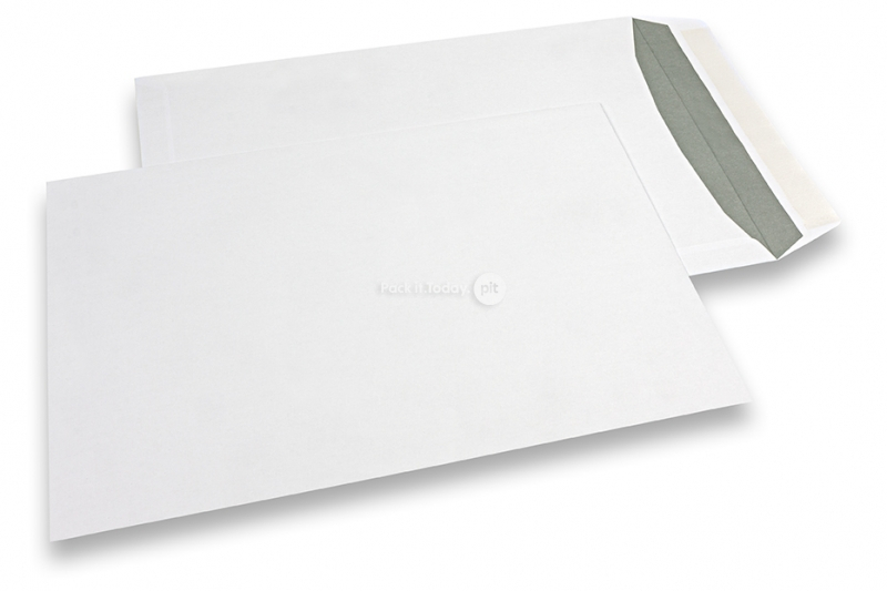 Sobres de papel blancos, 240 x 340 mm (EC4), 120 gramos, cierre autoadhesivo, peso aprox. cada uno 21 g