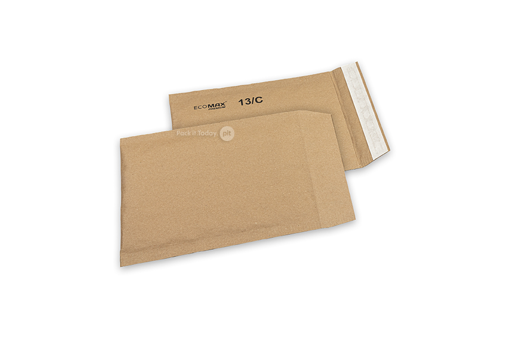 Sobres acolchados de papel Ecomax - 150 x 215 mm, 13/C, marron
