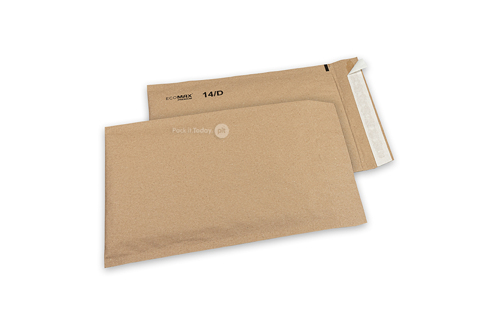 Sobres acolchados de papel Ecomax - 180 x 265 mm, 14/D, marron