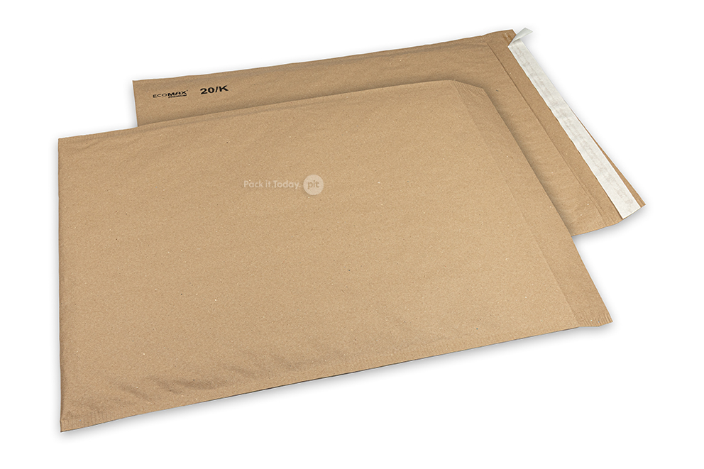 Sobres acolchados de papel Ecomax - 350 x 470 mm, 20/K, marron