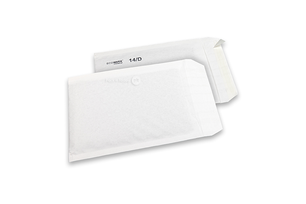 Sobres acolchados de papel Ecomax - 180 x 265 mm, 14/D, blanco
